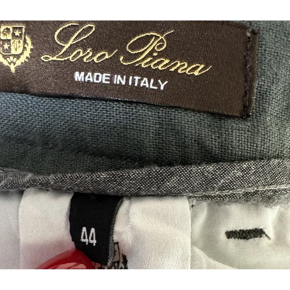Loro Piana 100% Linen Pants Green Men's Size (IT 44) US 31‎ X 32